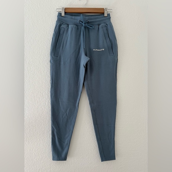 Alphalete Women's Essential Core Joggers Size  XS Denim Blue - NEW Cotton Blend - Picture 6 of 9